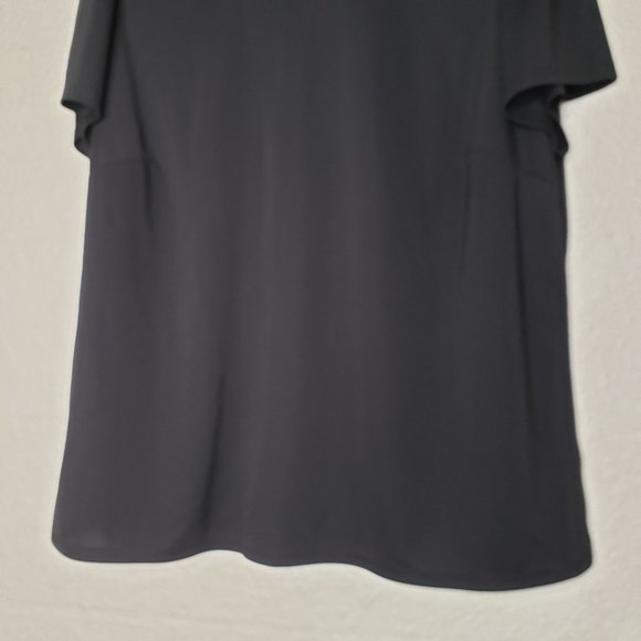 NWT Worthington Black Flounce Sleeve Top Size 0X - Picture 10 of 16